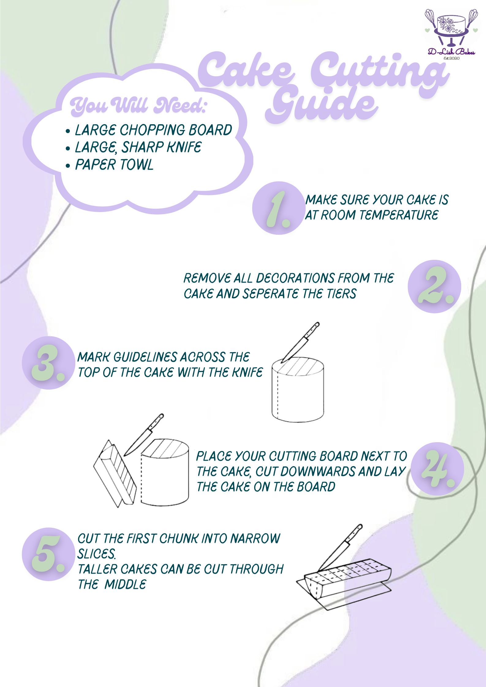 Cake cutting guide